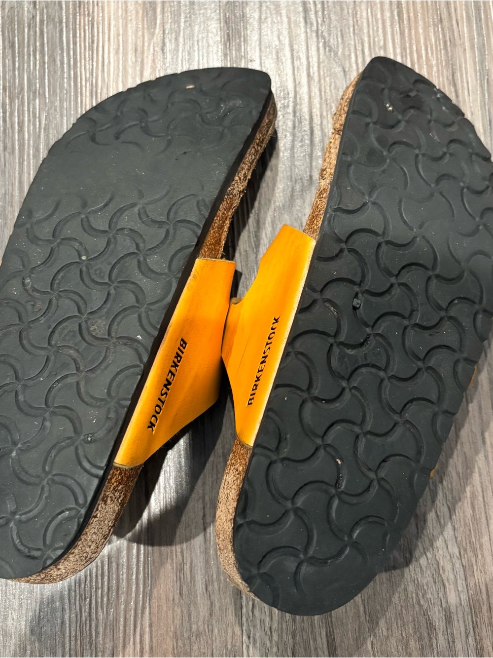 Birkenstock Size 8 (24.5cm) Orange Leather Sandals - Picture 6 of 6